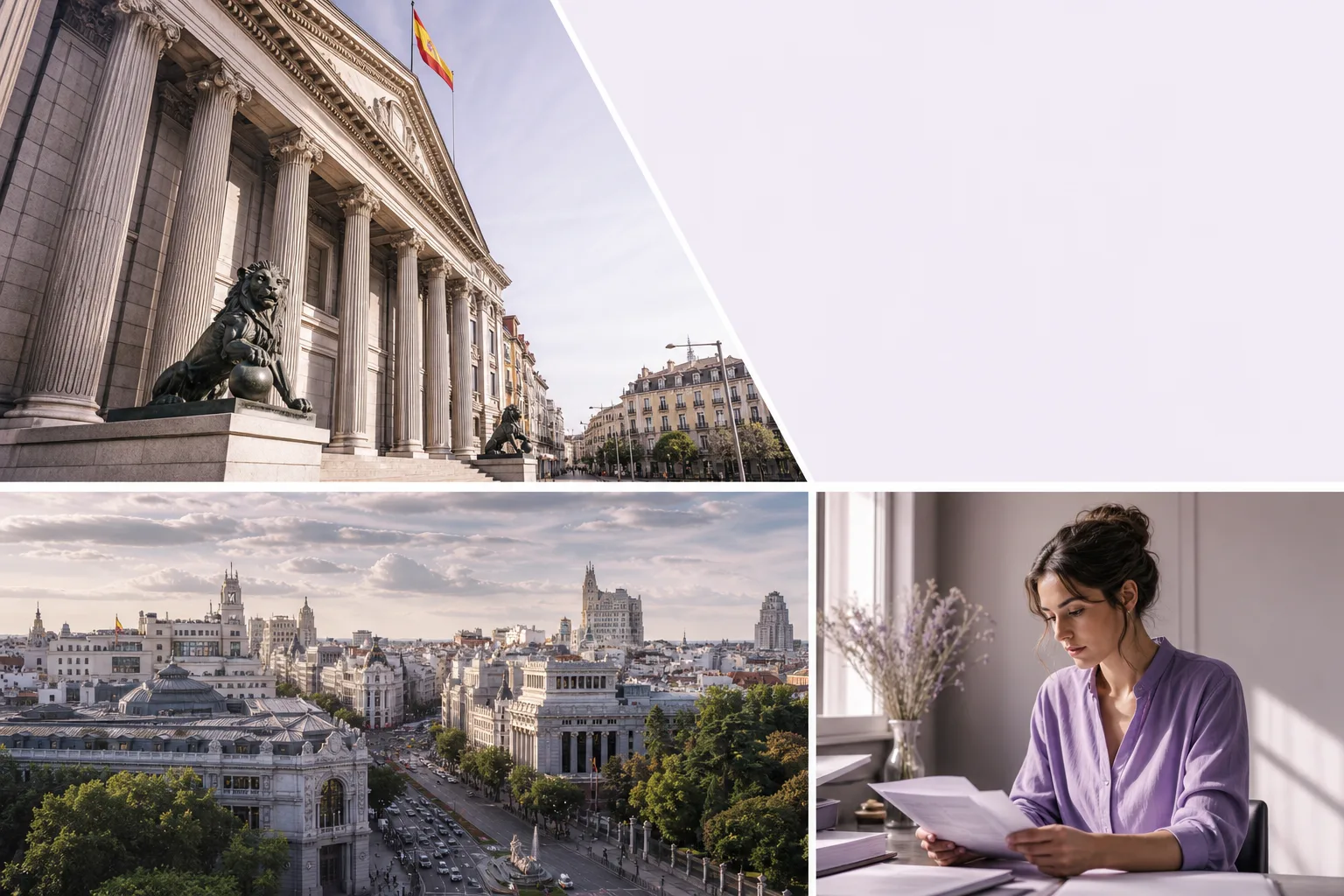Panorama de una ciudad española donde conviven administraciones y ciudadanía